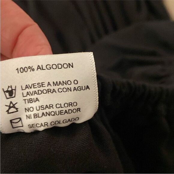 Artesanians Tikay cotton Embroidered Off-Shoulder Black Dress, L - Picture 10 of 10